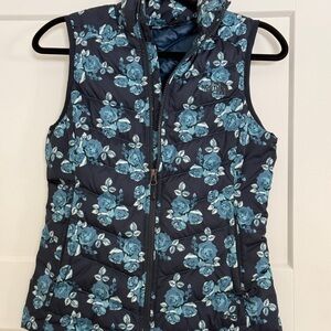 The North Face Floral Blue Vest